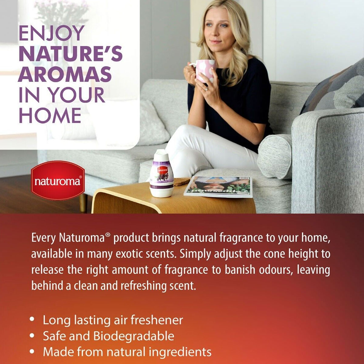 Naturoma Solid Gel Air Freshener Oriental Sunset 220g - naturoma Naturoma Solid Gel Air Freshener Oriental Sunset 220g