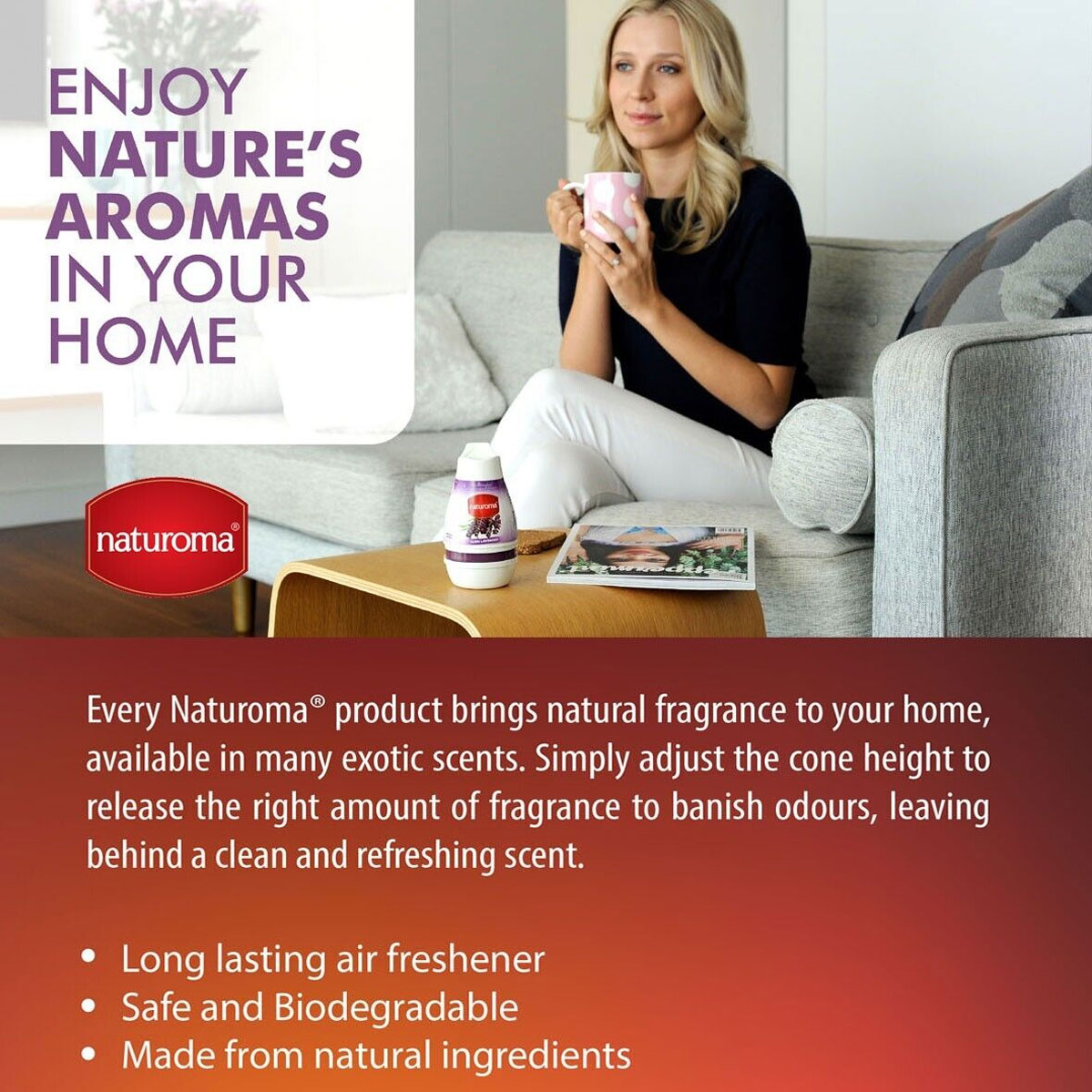 Naturoma Air Freshener Solid Gel 220g: Elevate Your Space with a Burst of  Enchanting Aroma