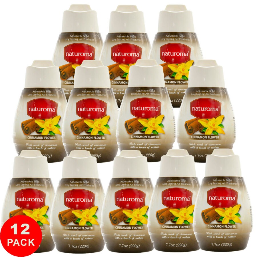 naturoma air freshener solid gel 12 x 220g cinnamon flower