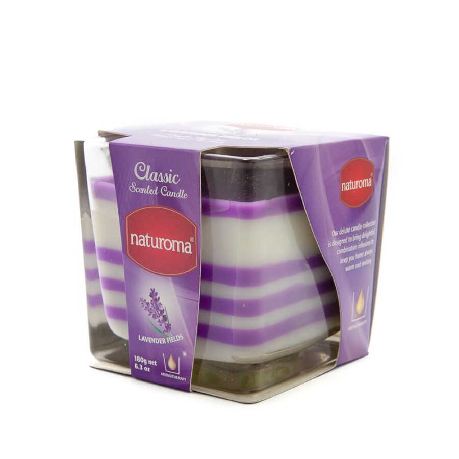 natoroma scented candle lavender field angle