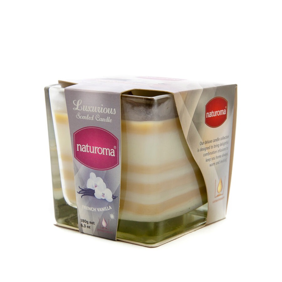 naturoma scented candle french vanilla angle