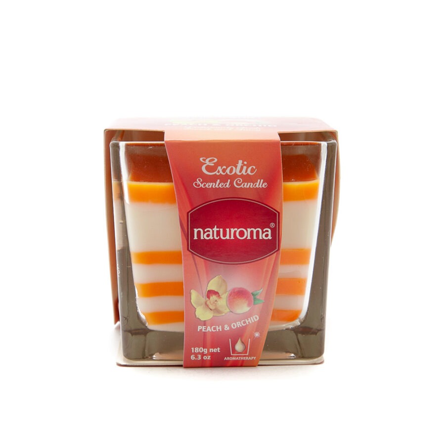 naturoma scented candle peach orchid