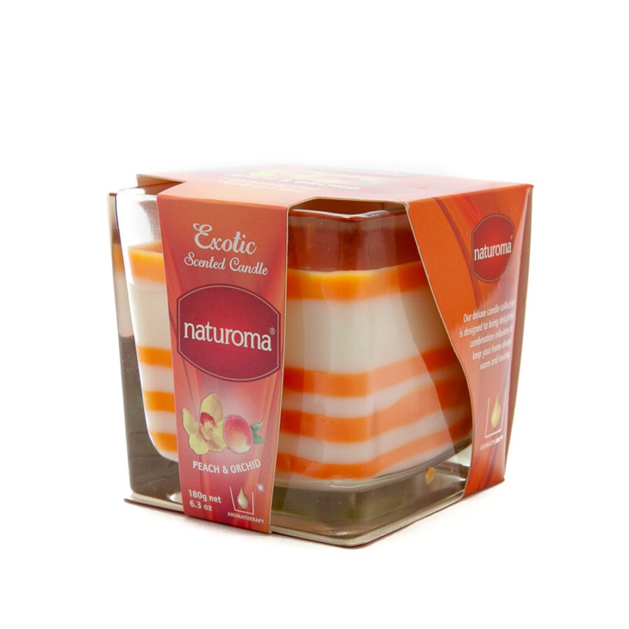 naturoma scented candle peach orchid angle