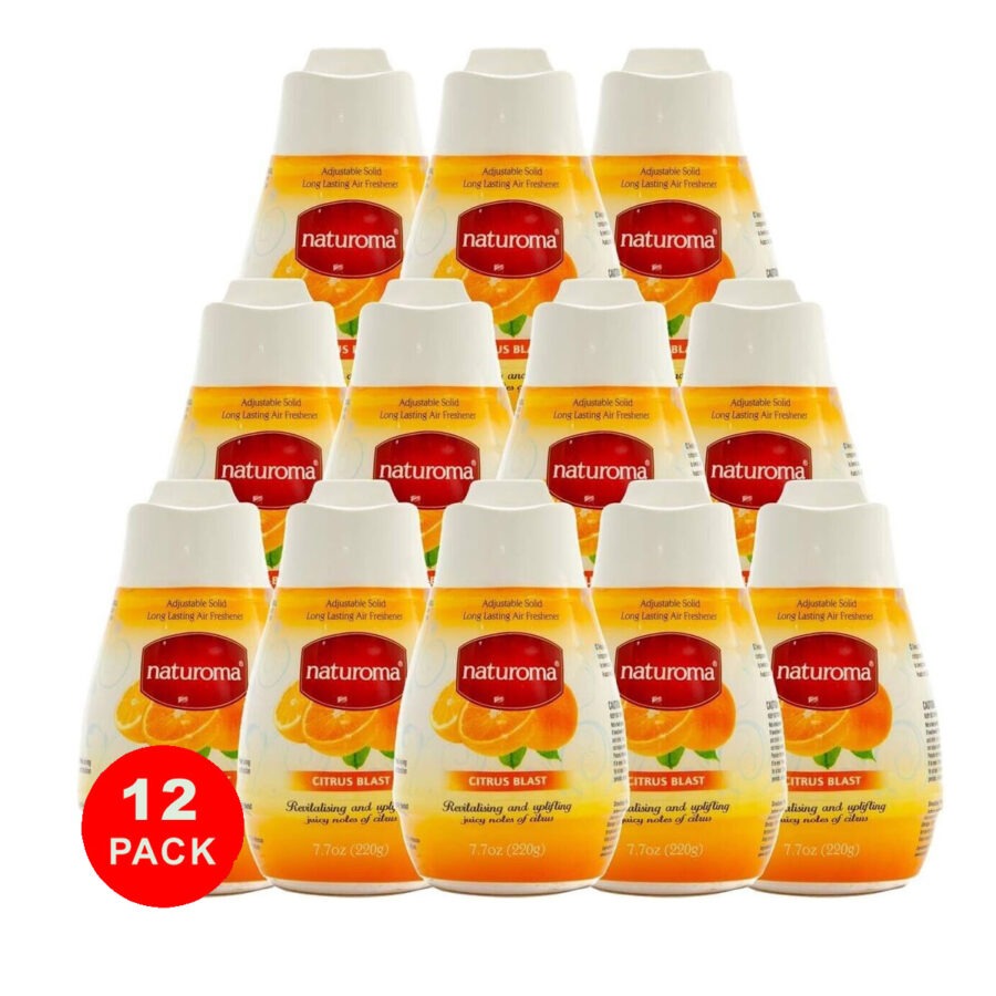 naturoma air freshener solid gel 12 x 220g citrus blast