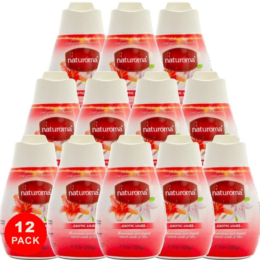 naturoma solid gel air freshener 12 x 220g exotic lilies