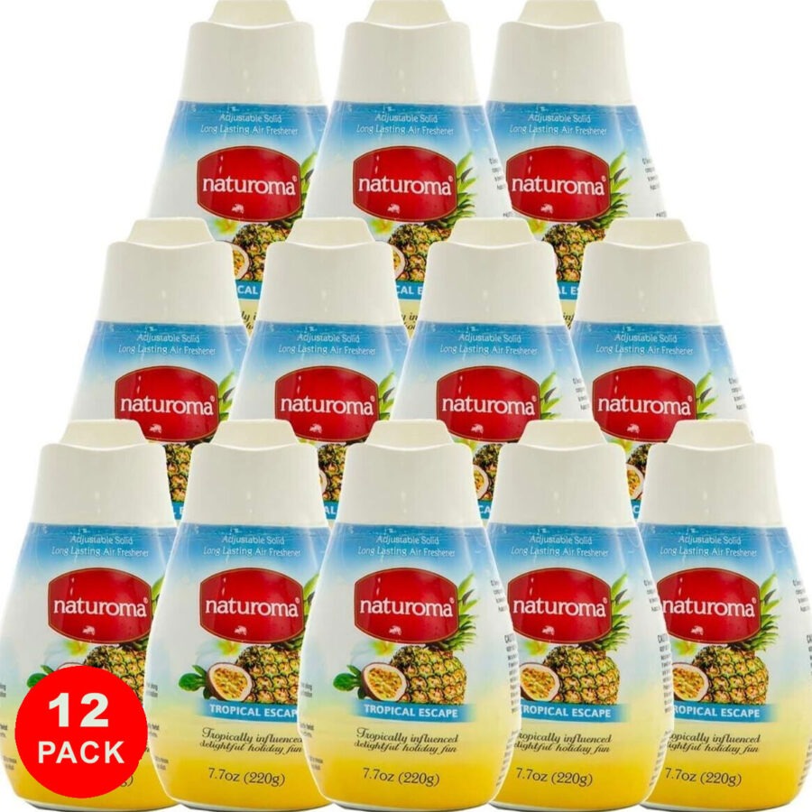 naturoma solid gel air freshener 12 x 220g tropical escape