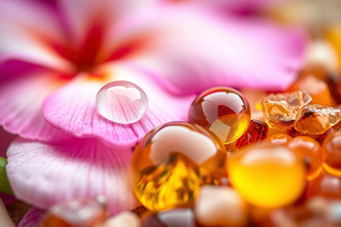 Close-up of Royal Floral Air Freshener's natural ingredients
