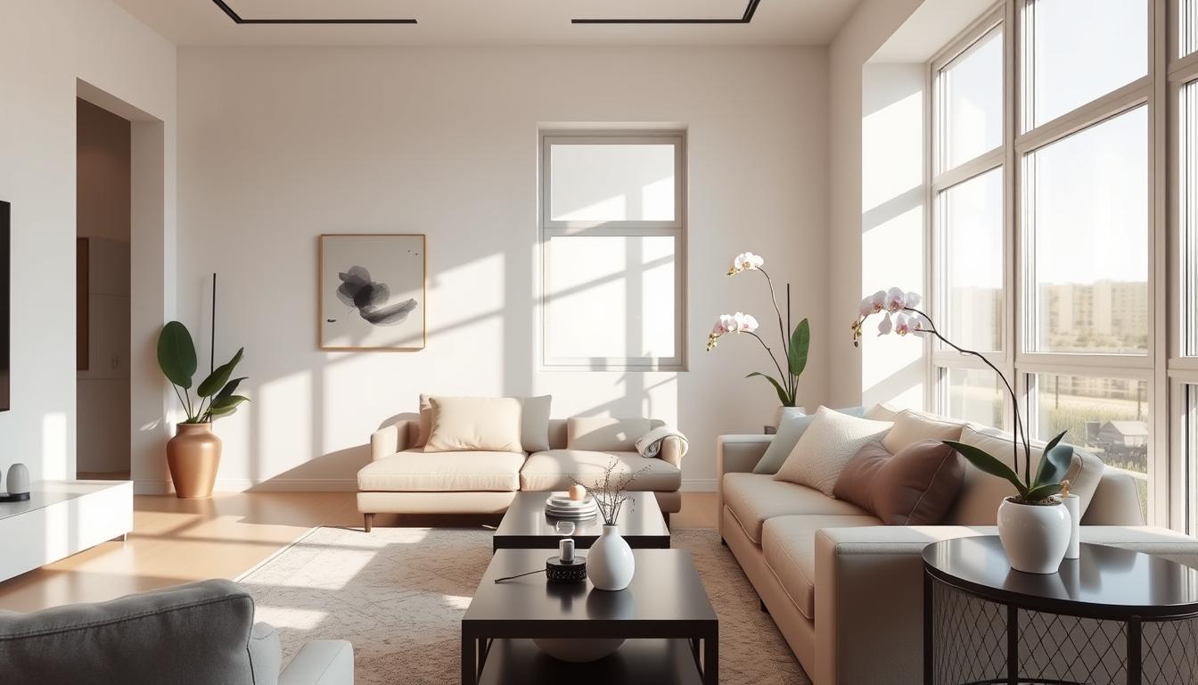 Elegant living room subtly enhanced by Orchid Bloom Air Freshener