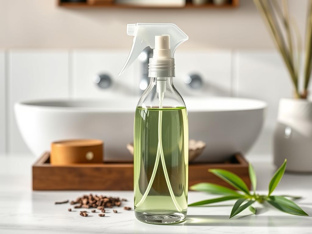 Finished DIY pandan tea air freshener in spray bottle