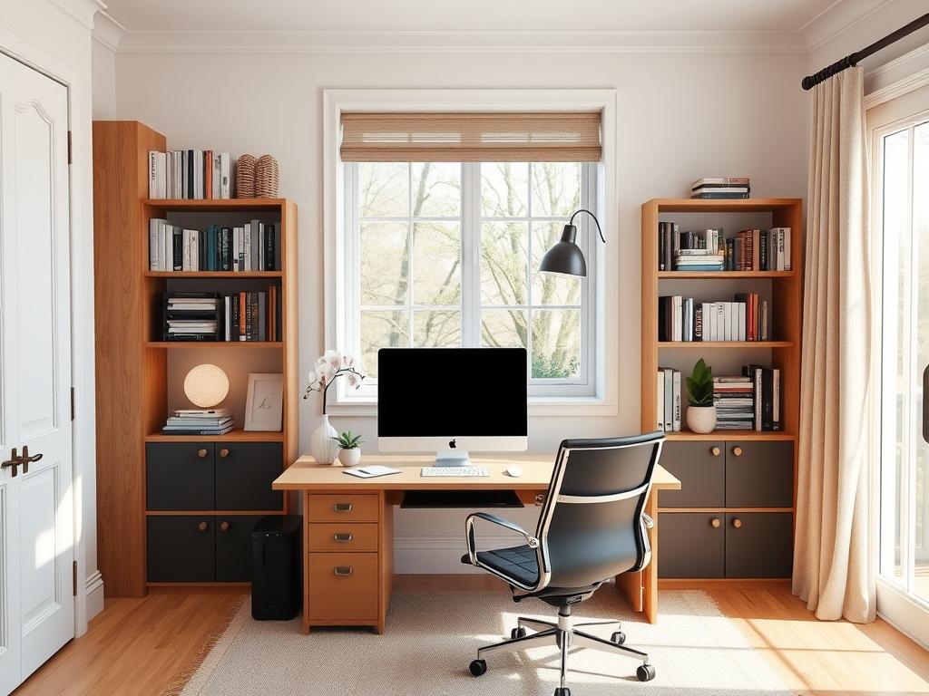 Home office with Orchid Bloom Air Freshener creating productive atmosphere