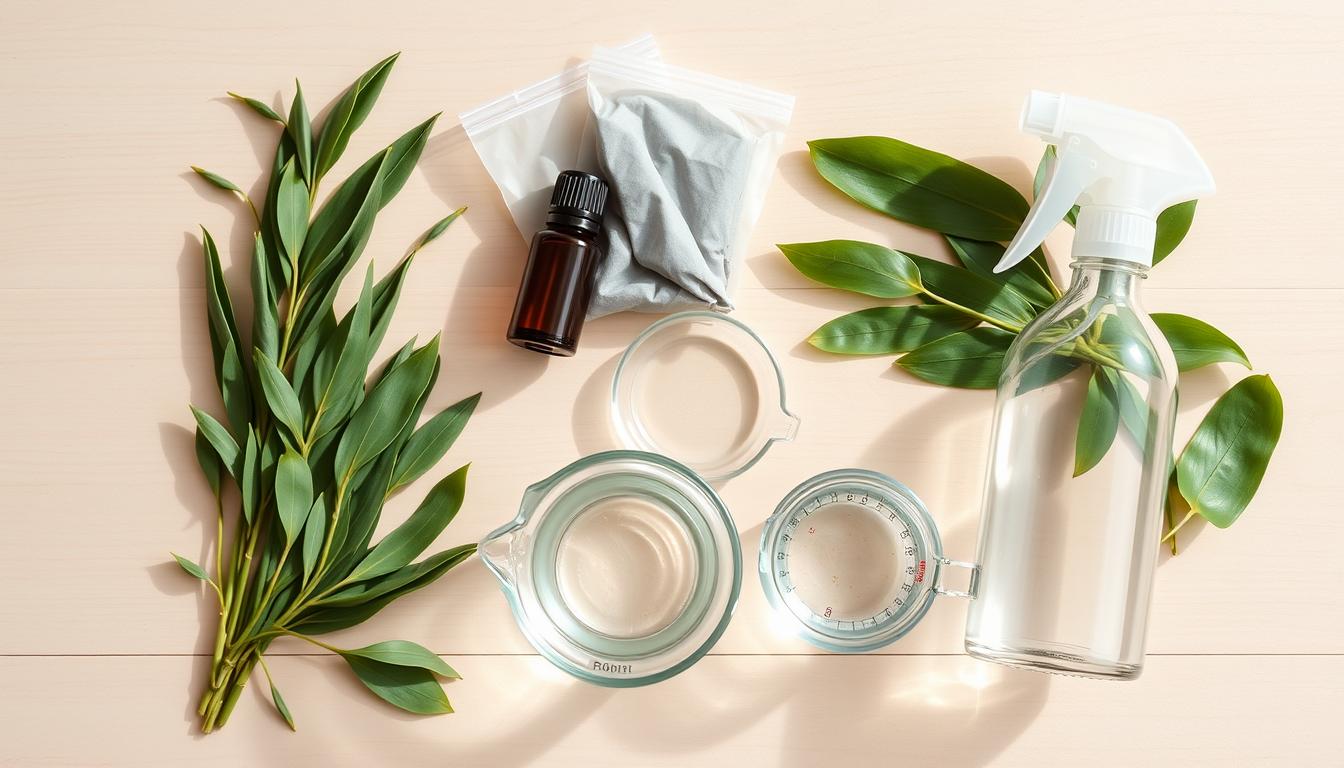 Ingredients for DIY pandan tea air freshener