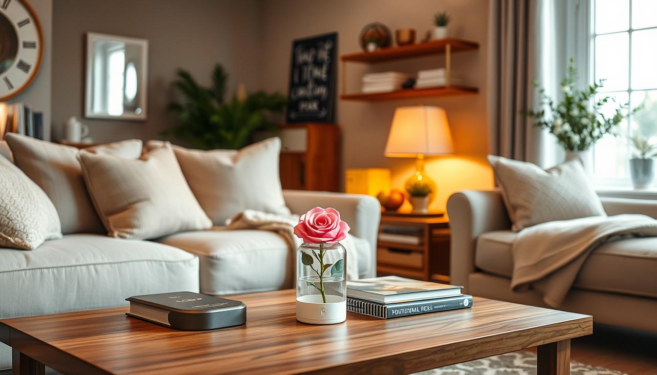 Romantic Rose Air Freshener in a beautifully styled home setting